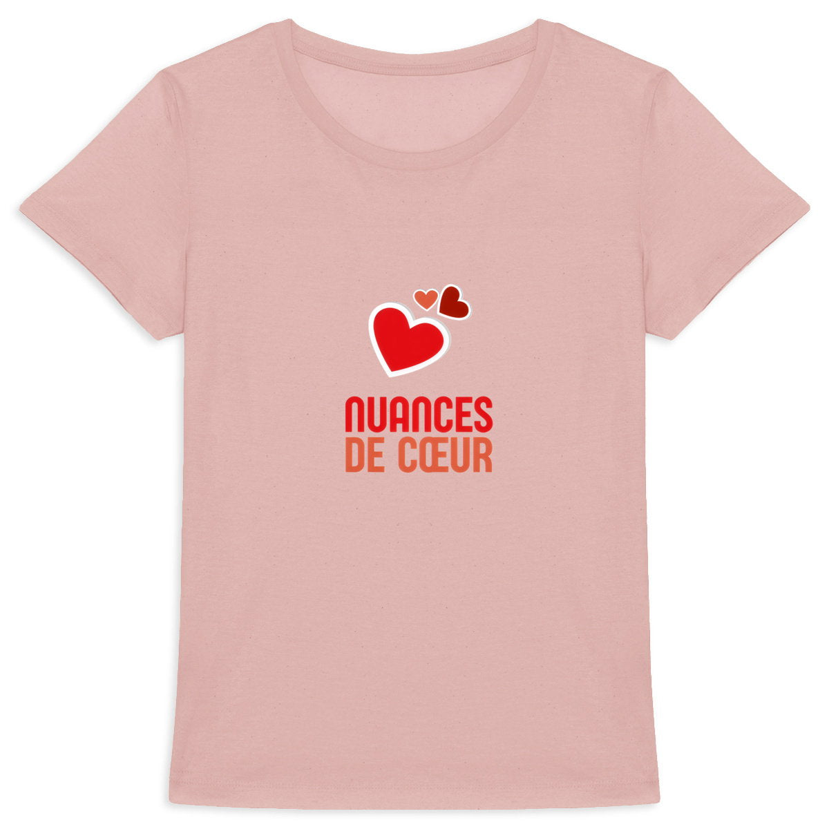 T-shirt Femme Epais : Amour en Nuances de Coeurs Rouges - face_7