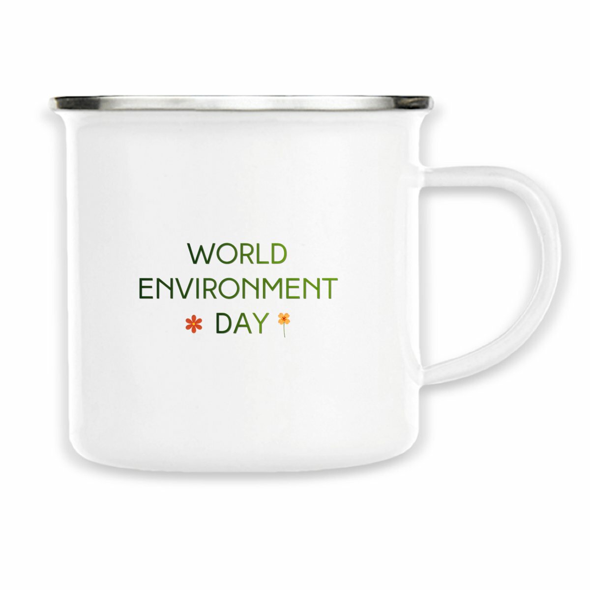 Mug metal - Célébrez la Journée Mondiale de l'Environnement - face_blanc