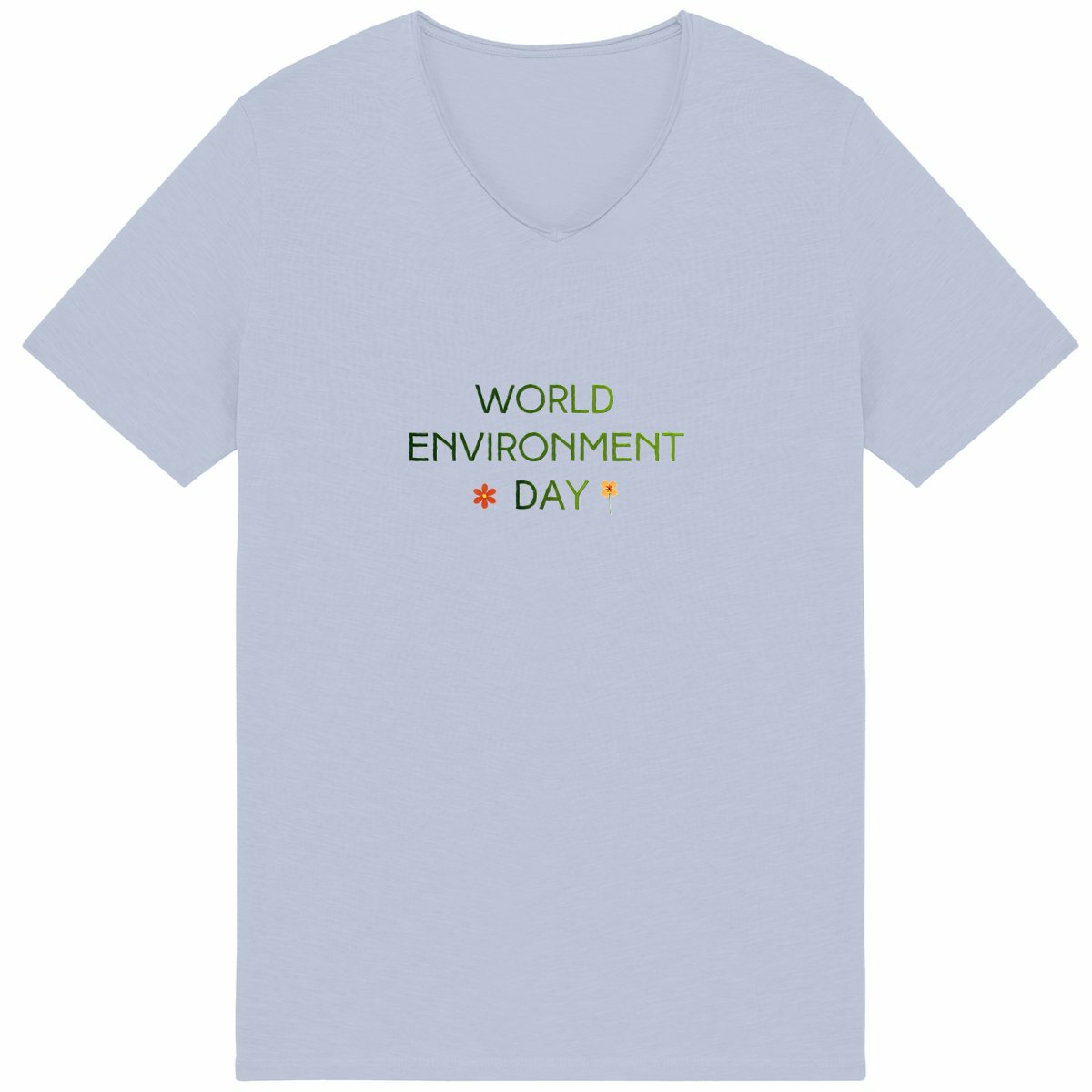 T-shirt Homme Slub - Célébrez la Journée Mondiale de l'Environnement - face_bleu