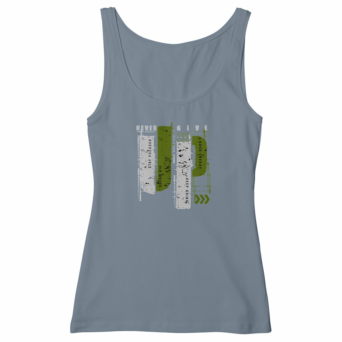 Débardeur Femme Cintré : Élégance en Gris et Vert Olive - face_gris