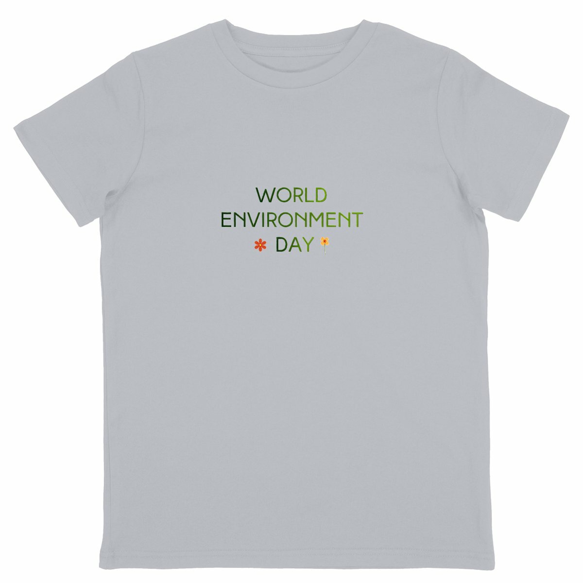 T-shirt Enfant Léger - Célébrez la Journée Mondiale de l'Environnement - face_gris