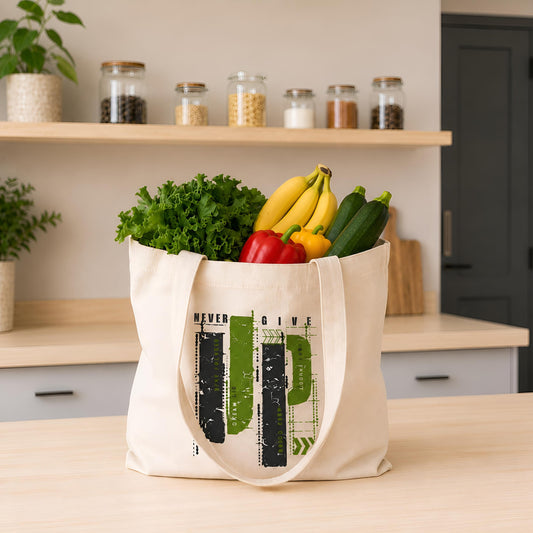 Totebag épais - Élégance en gris et vert olive