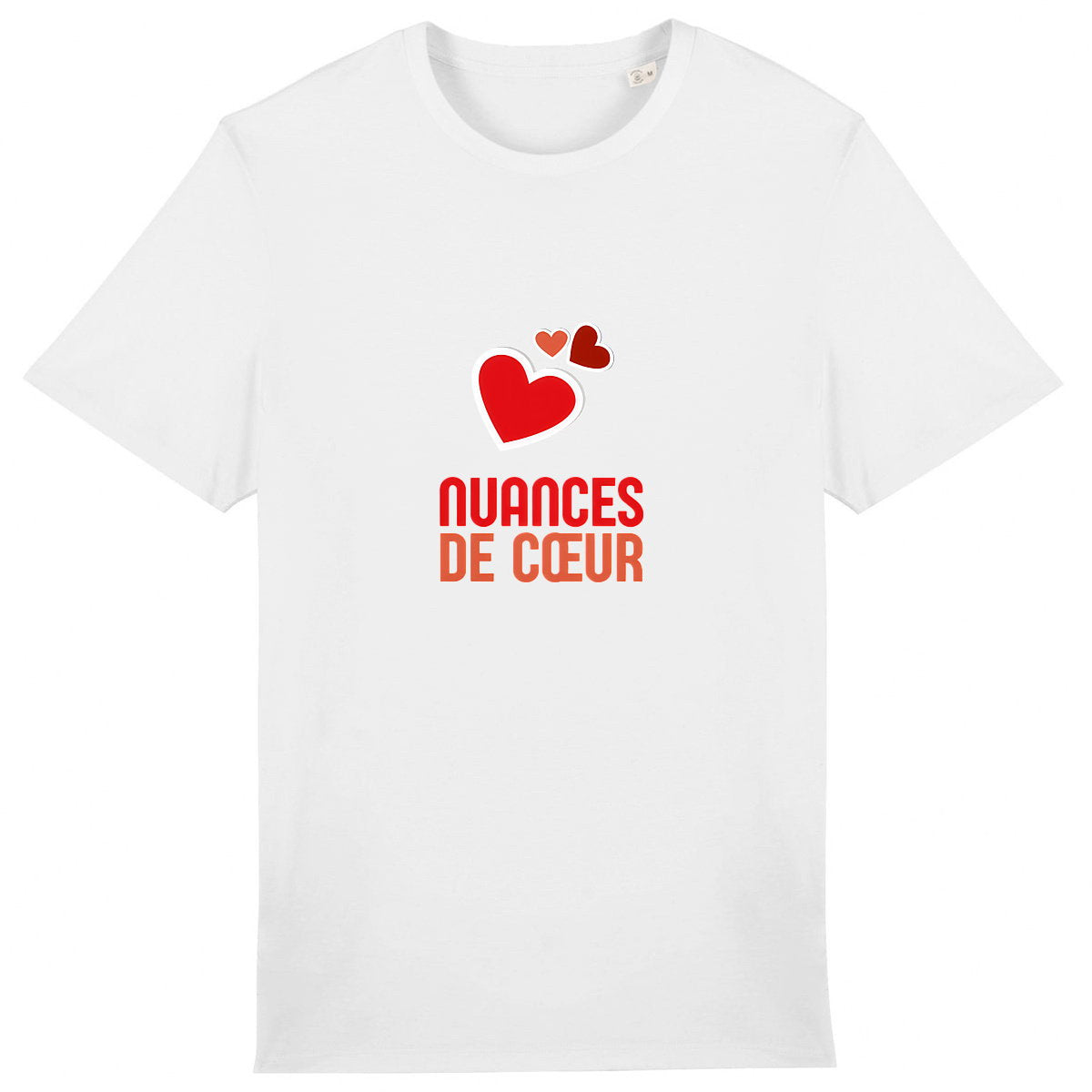 T-shirt Unisexe épais - Nuances de Coeurs Rouges - face_0