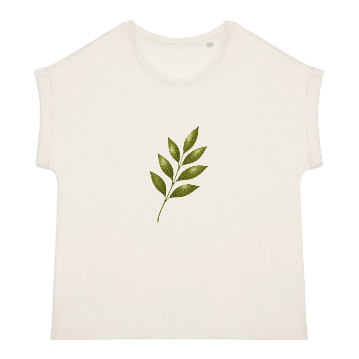 T-shirt femme biologique manches à revers - Évoquez la fragilité de la nature - face_0