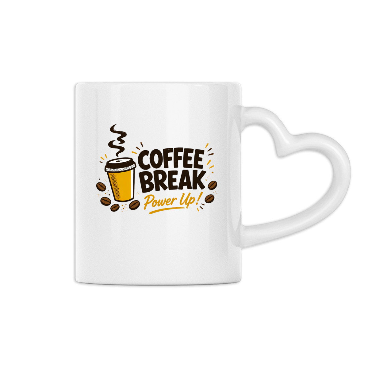 Mug à anse en forme de coeur - Pause café - face_0