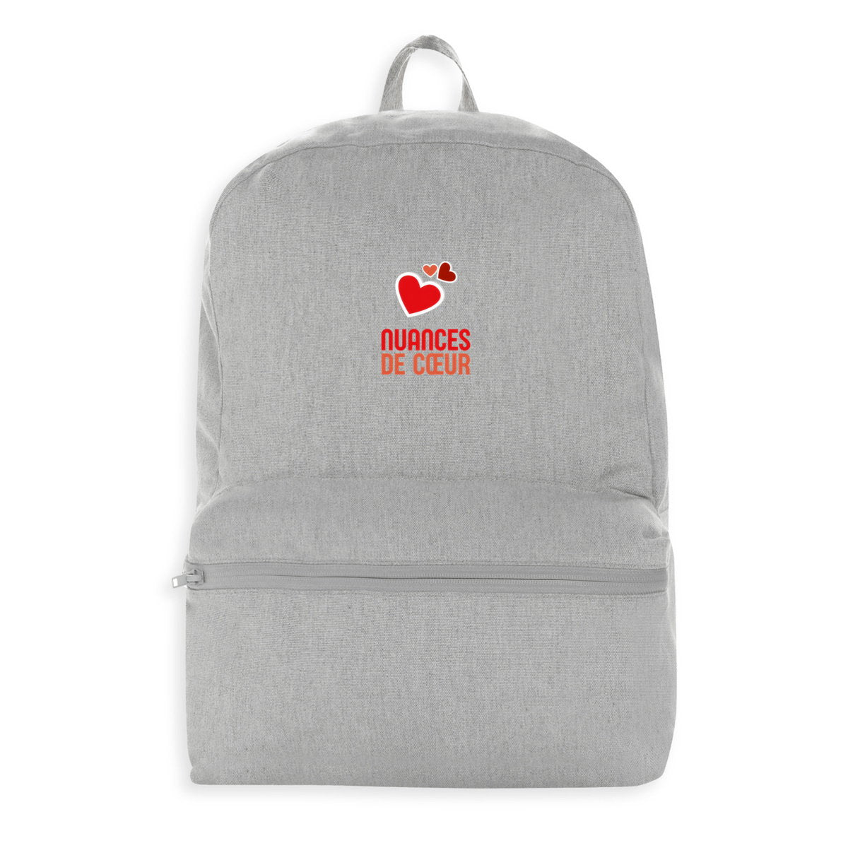 Sac à dos 100 % recyclé - Amour en nuances de coeurs rouges - face_0