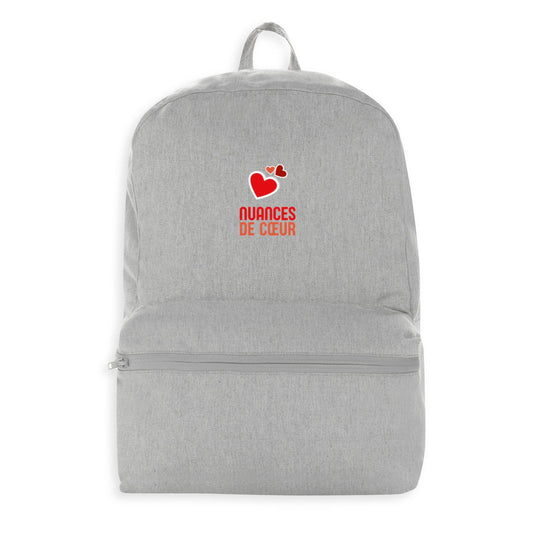 Sac à dos 100 % recyclé - Amour en nuances de coeurs rouges - face_0