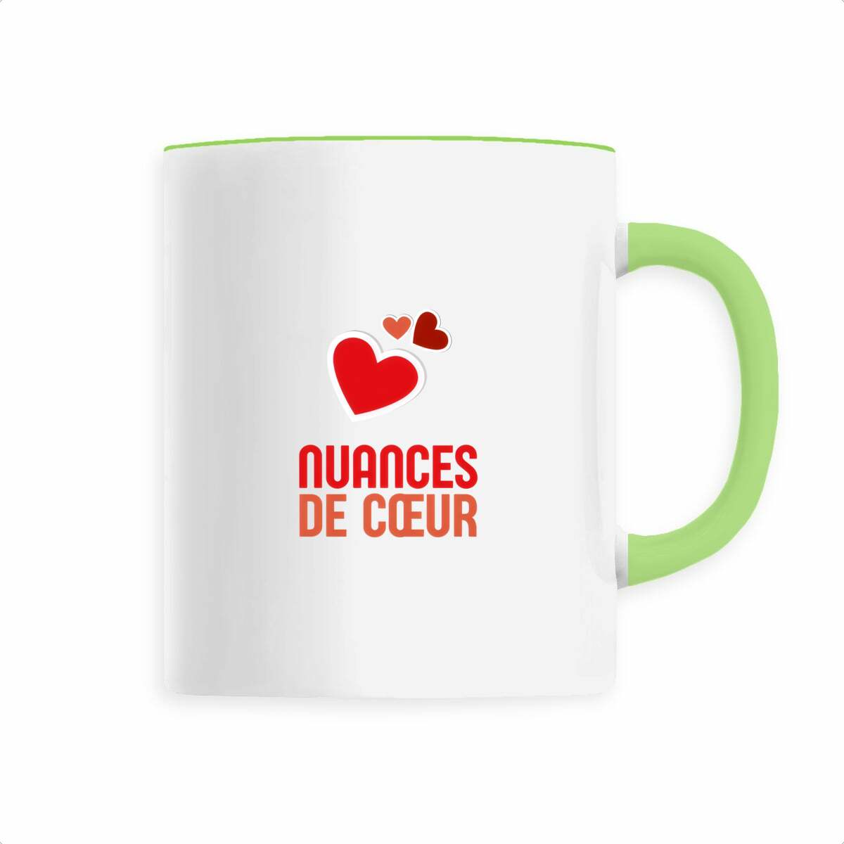 Mug céramique - Nuances de coeurs rouges pour des moments tendres - face_0