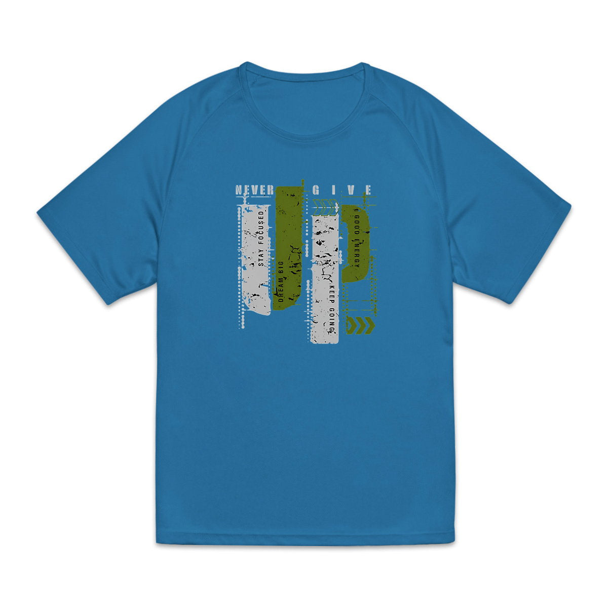T-shirt de sport recyclé pour homme - Élégance gris et vert olive - face_0
