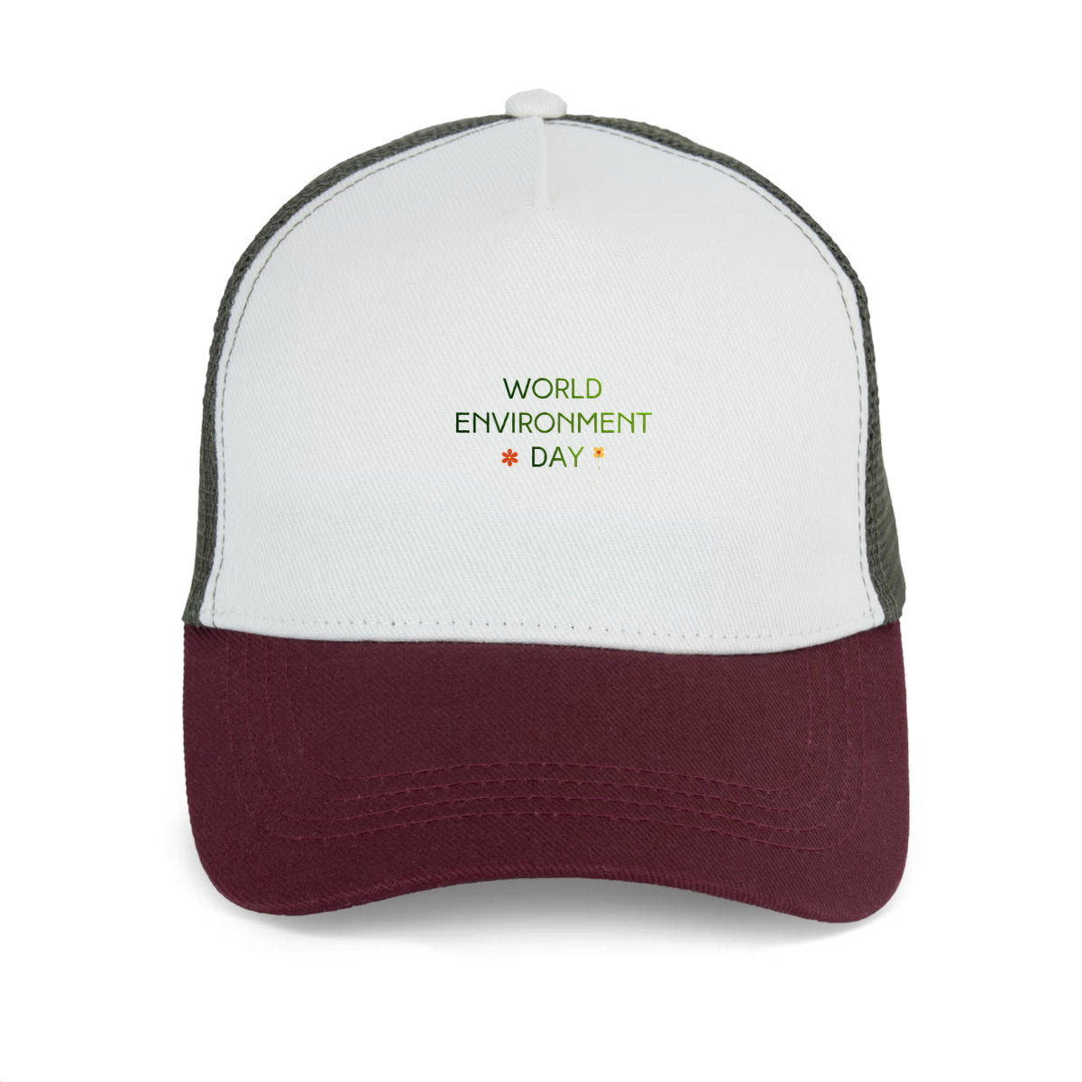 Casquette Trucker écoresponsable : Célébrez la Journée Mondiale de l'Environnement - face_0