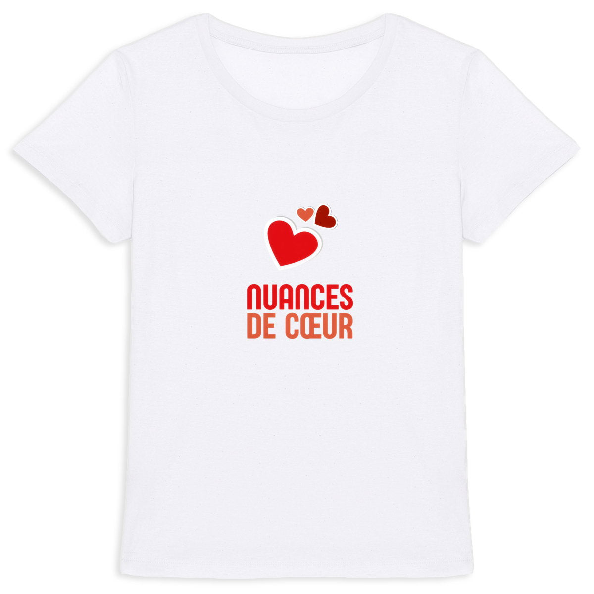 T-shirt Femme Epais : Amour en Nuances de Coeurs Rouges - face_0
