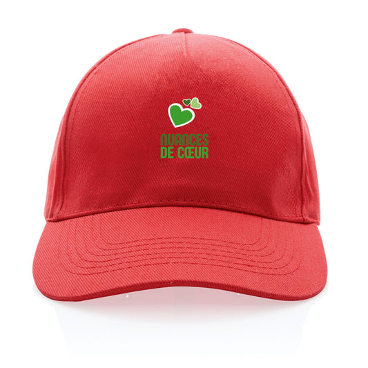 Casquette 100% recyclée - Éclat des nuances de coeurs verts - face_0