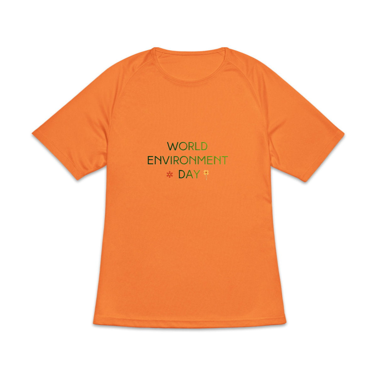 T-shirt de sport recyclé pour femme - Célébrez la Journée Mondiale de l'Environnement - face_0