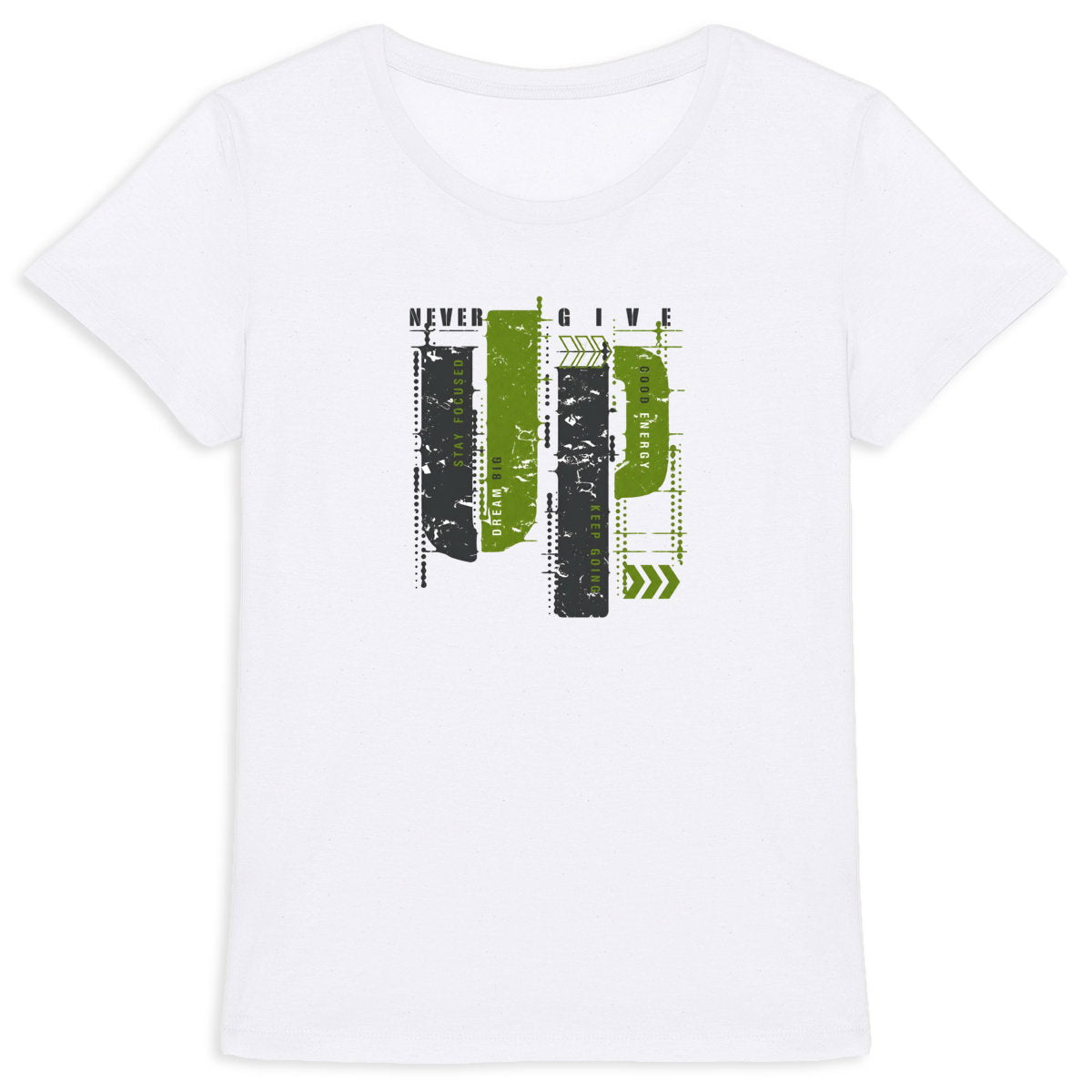 T-shirt Femme Epais - Élégance en Gris et Vert Olive - face_0