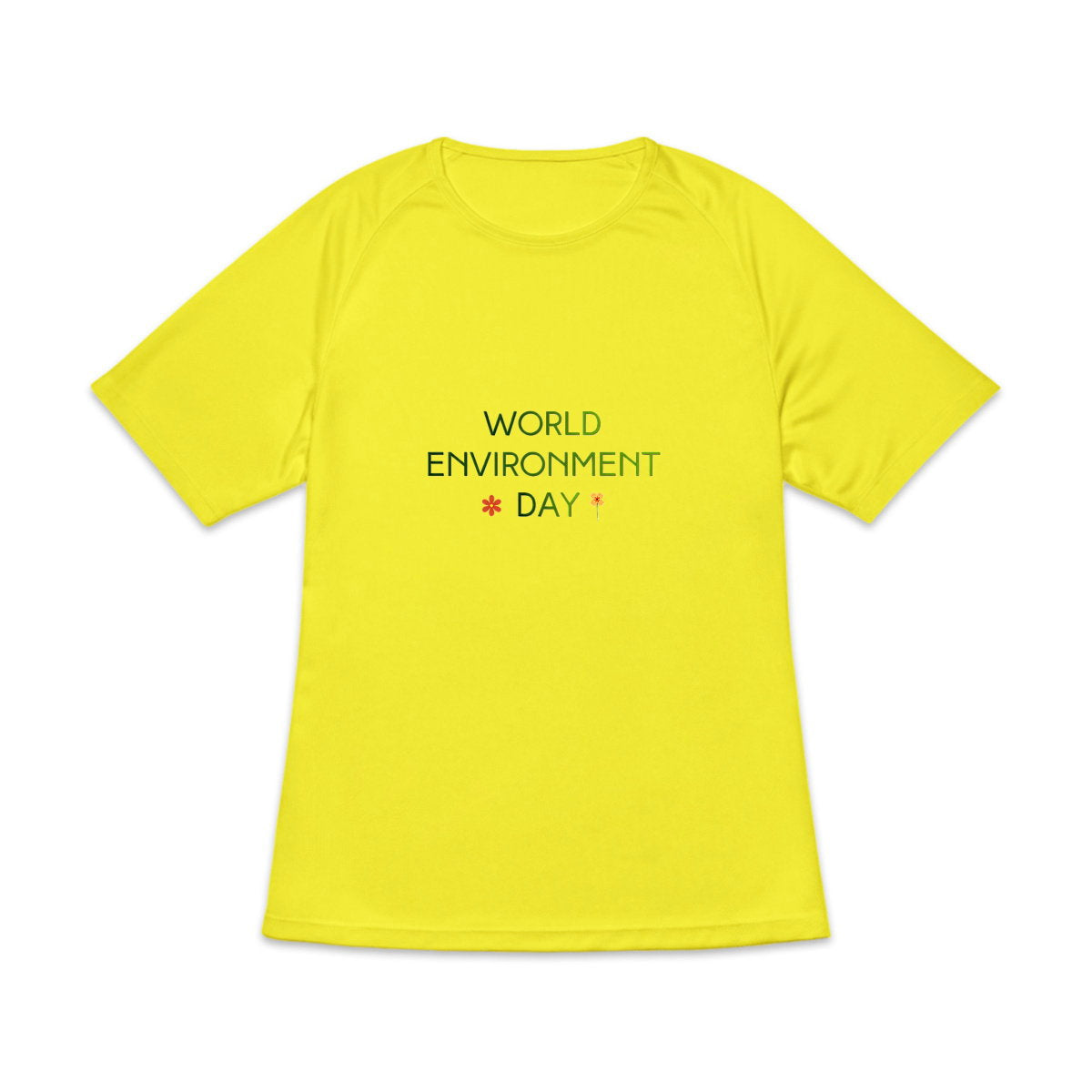 T-shirt de sport recyclé pour femme - Célébrez la Journée Mondiale de l'Environnement - face_1