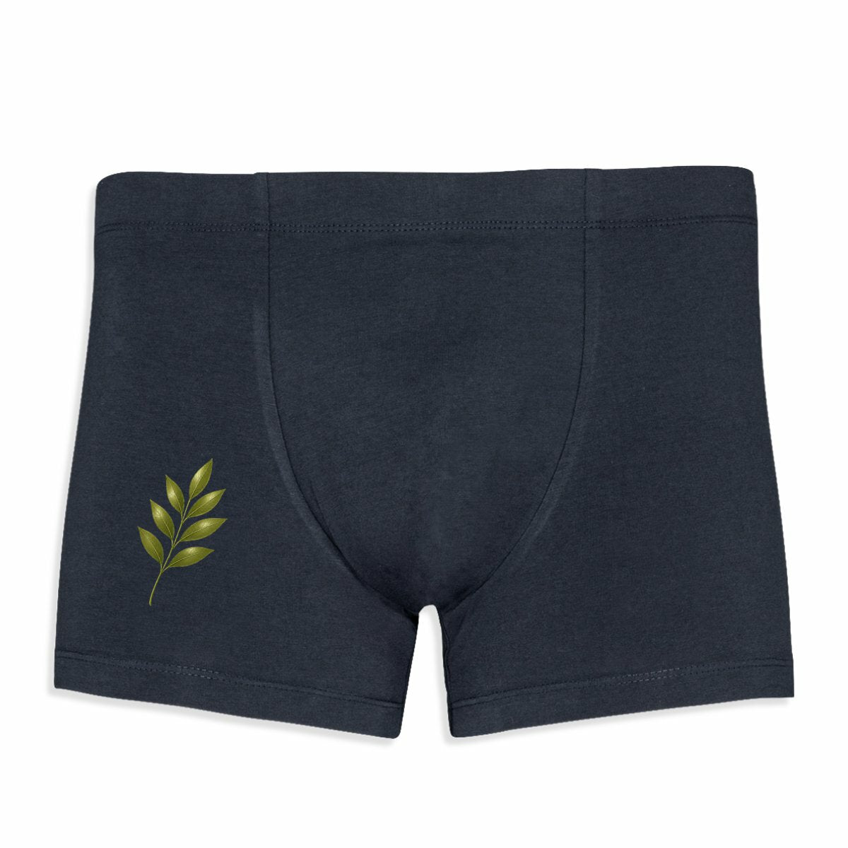 Boxer Homme - Élégance Naturelle avec Tige et Feuilles Vertes - face_1