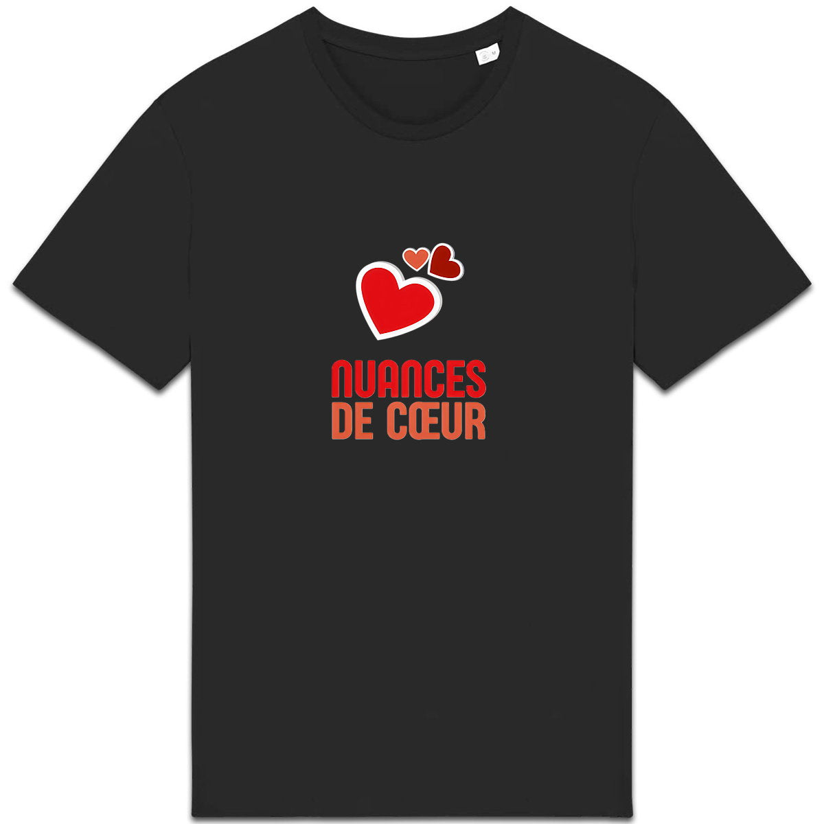 T-shirt Unisexe épais - Nuances de Coeurs Rouges - face_1