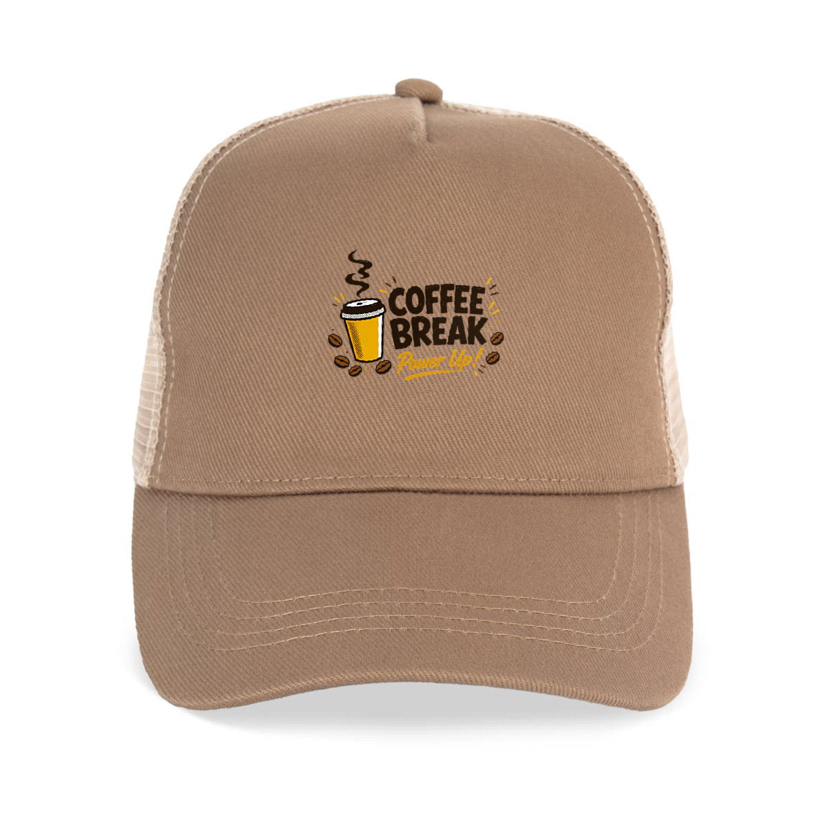 Casquette Trucker écoresponsable - Pause café - face_1