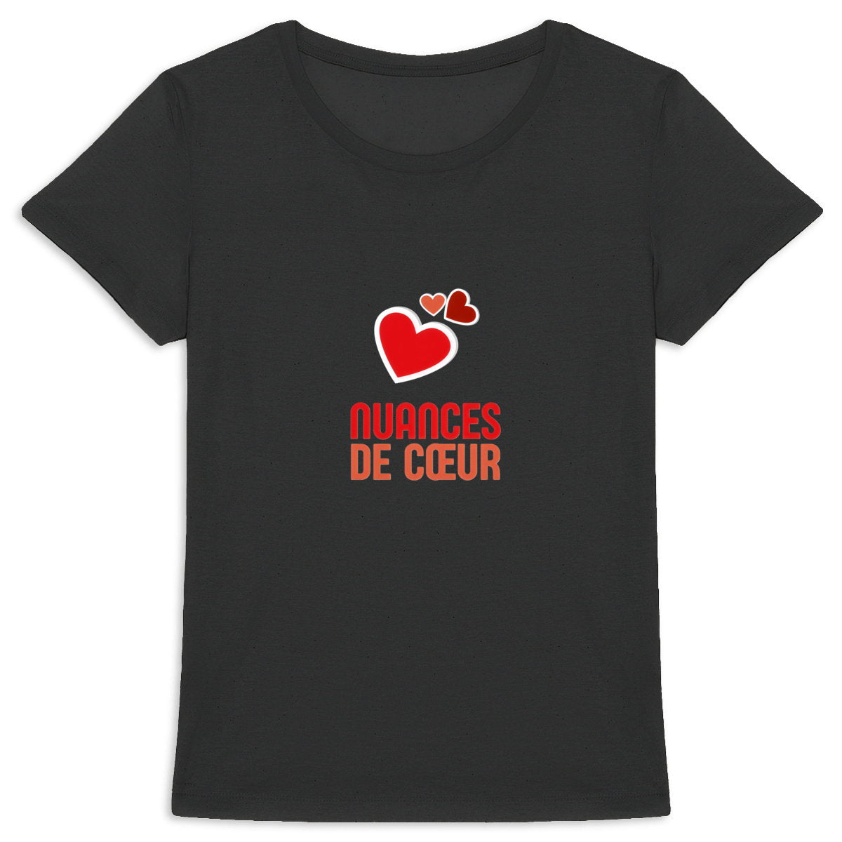 T-shirt Femme Epais : Amour en Nuances de Coeurs Rouges - face_1