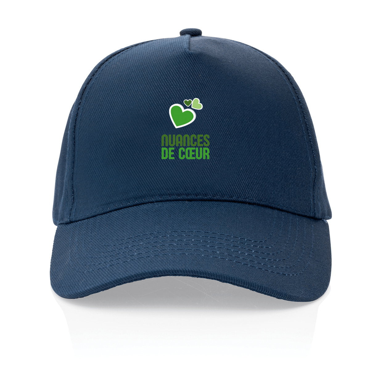Casquette 100% recyclée - Éclat des nuances de coeurs verts - face_1