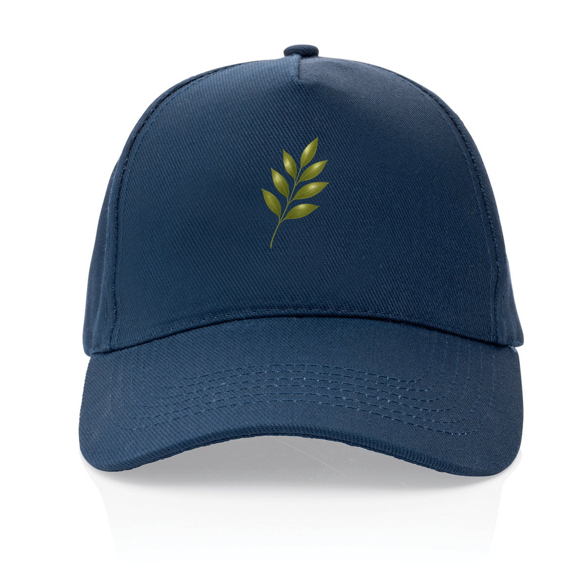 Casquette 100% recyclée : Élégance Naturelle avec Feuilles Vertes - face_1