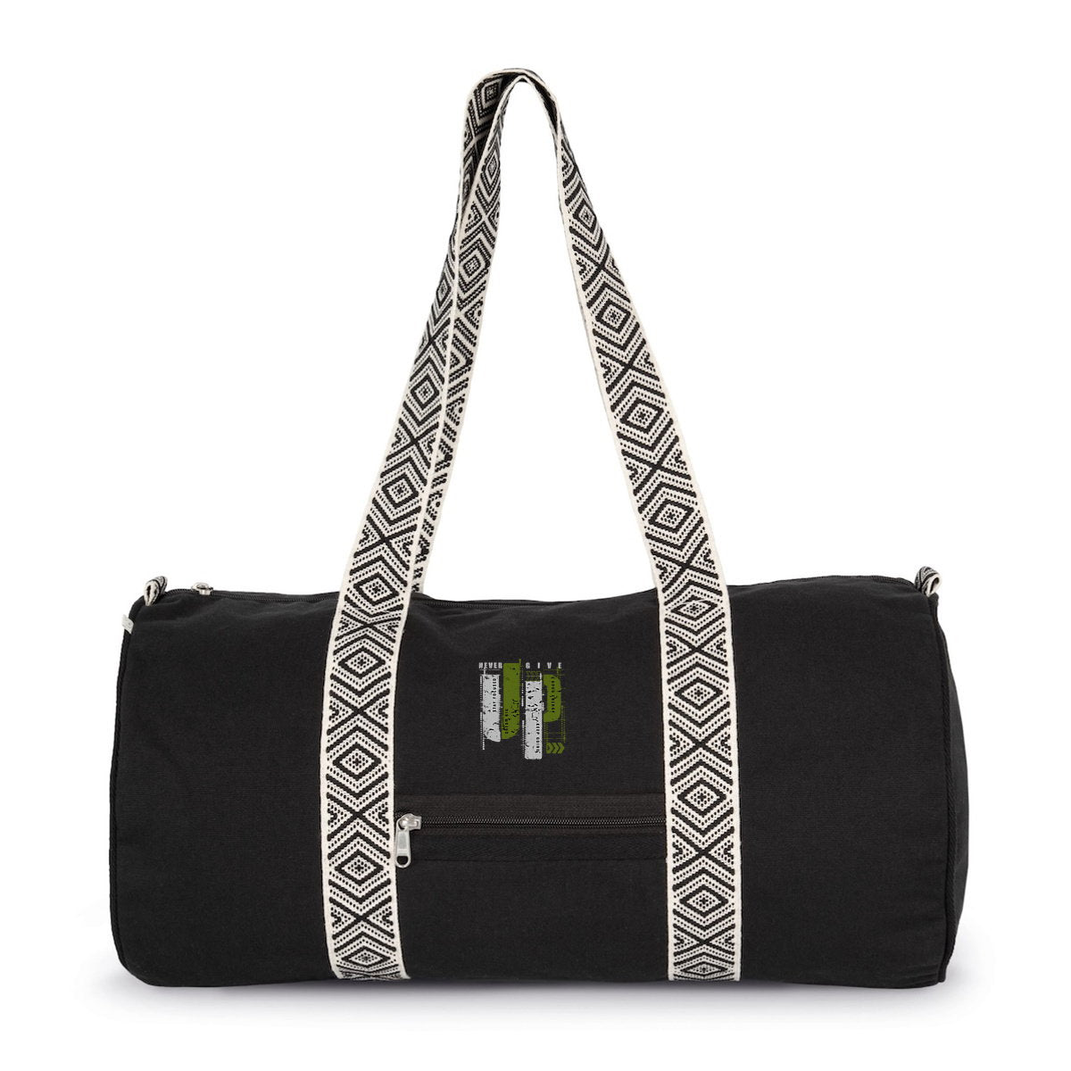 Sac Polochon : Élégance en Gris et Vert Olive - face_1
