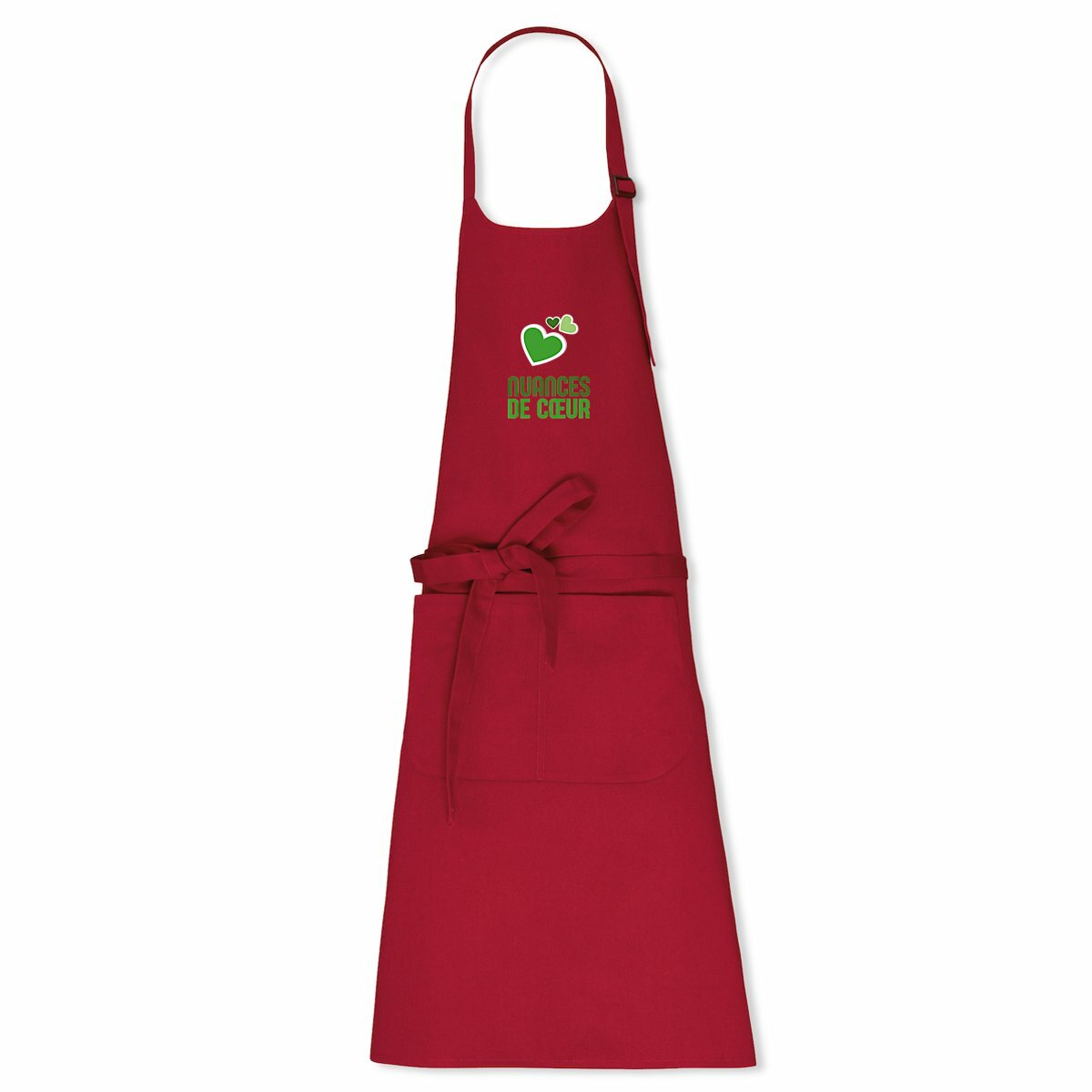 Tablier - Nuances de coeurs verts pour une cuisine stylée - face_1