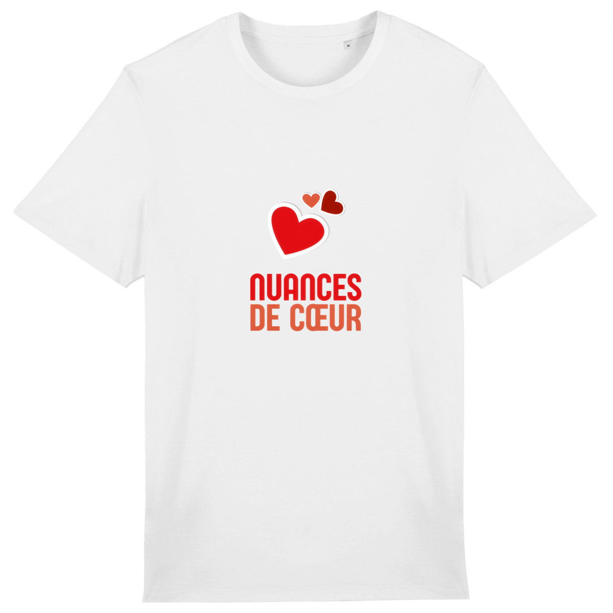 T-shirt unisexe léger - Amour en nuances de coeurs rouges - face_1