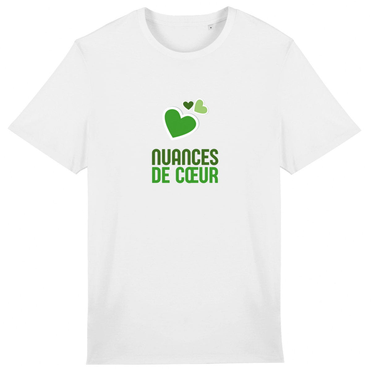 T-shirt unisexe léger : Amour en nuances de cœur vert - face_1