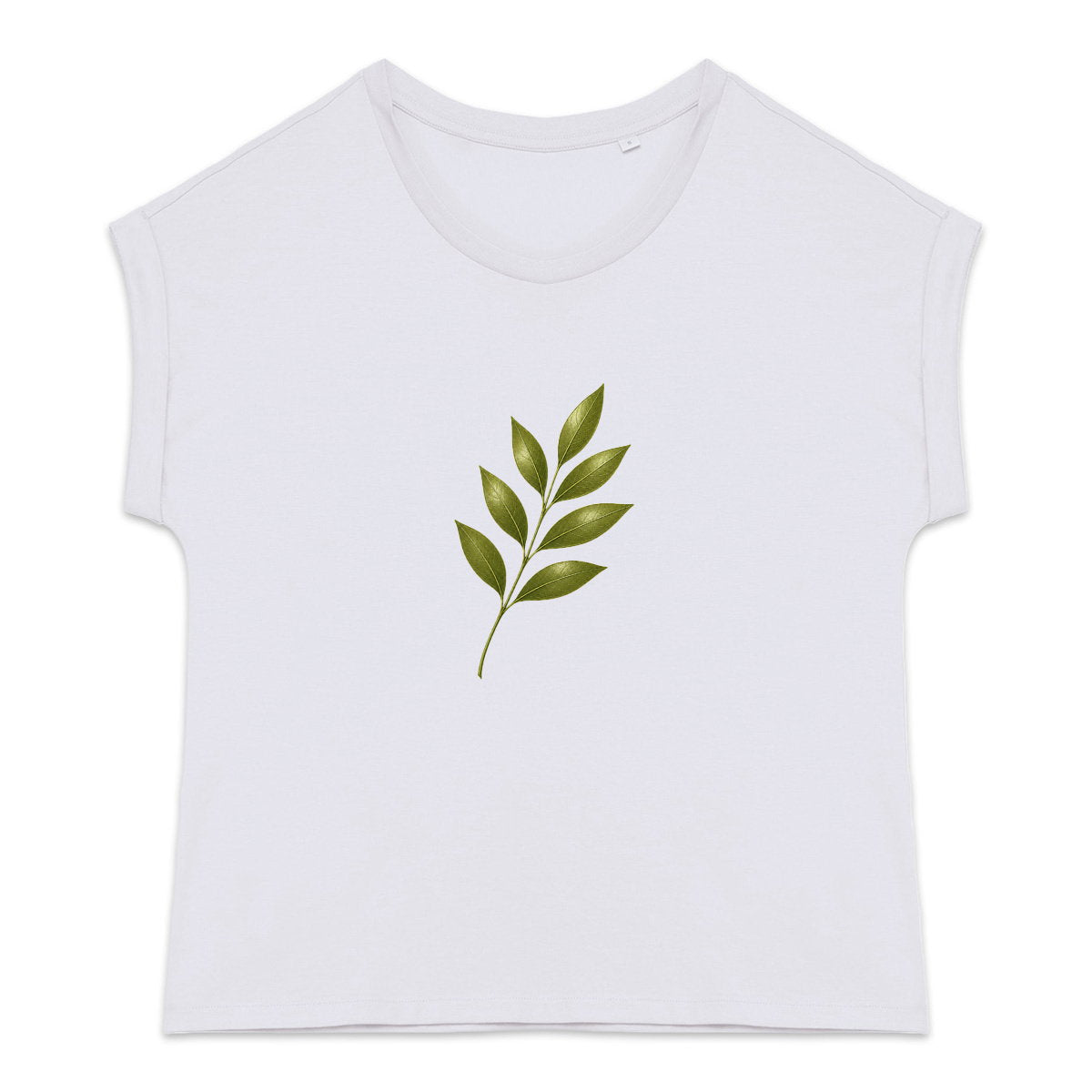 T-shirt femme biologique manches à revers - Évoquez la fragilité de la nature - face_1