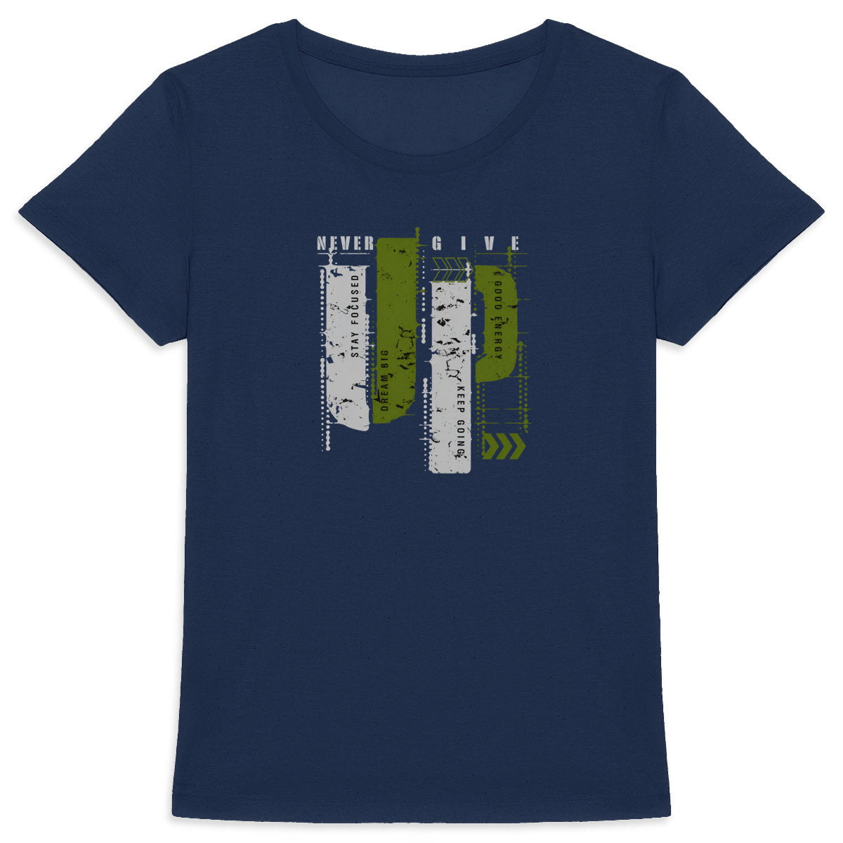 T-shirt Femme Epais : Élégance en Gris et Vert Olive - face_1