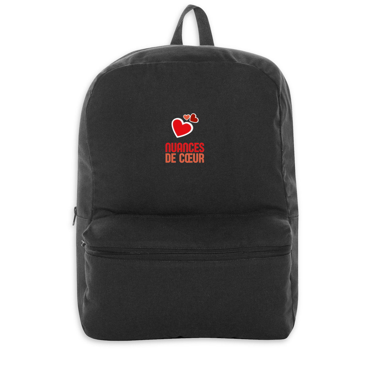 Sac à dos 100 % recyclé - Amour en nuances de coeurs rouges - face_1