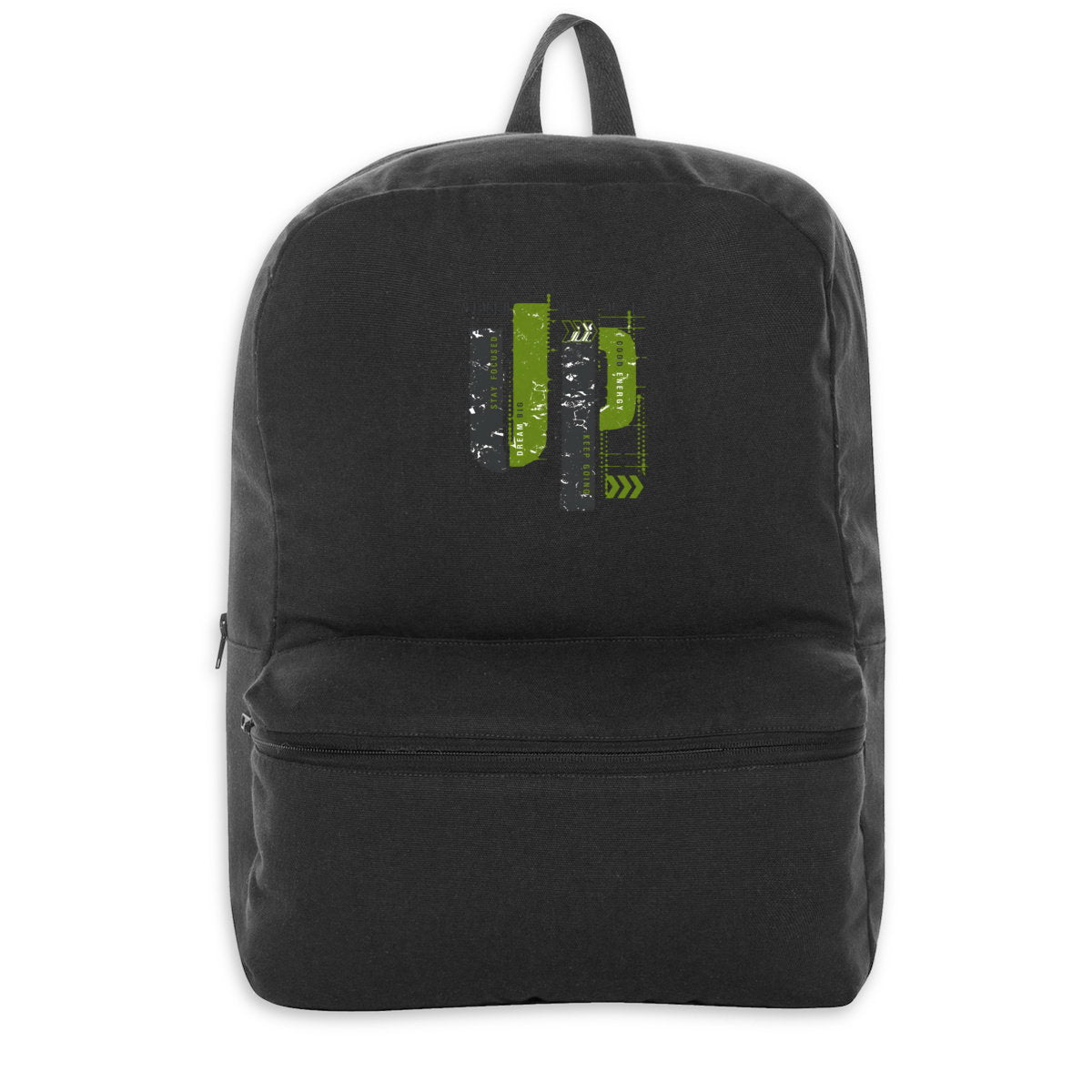 Sac à dos 100 % recyclé - Élégance en gris et vert olive - face_1