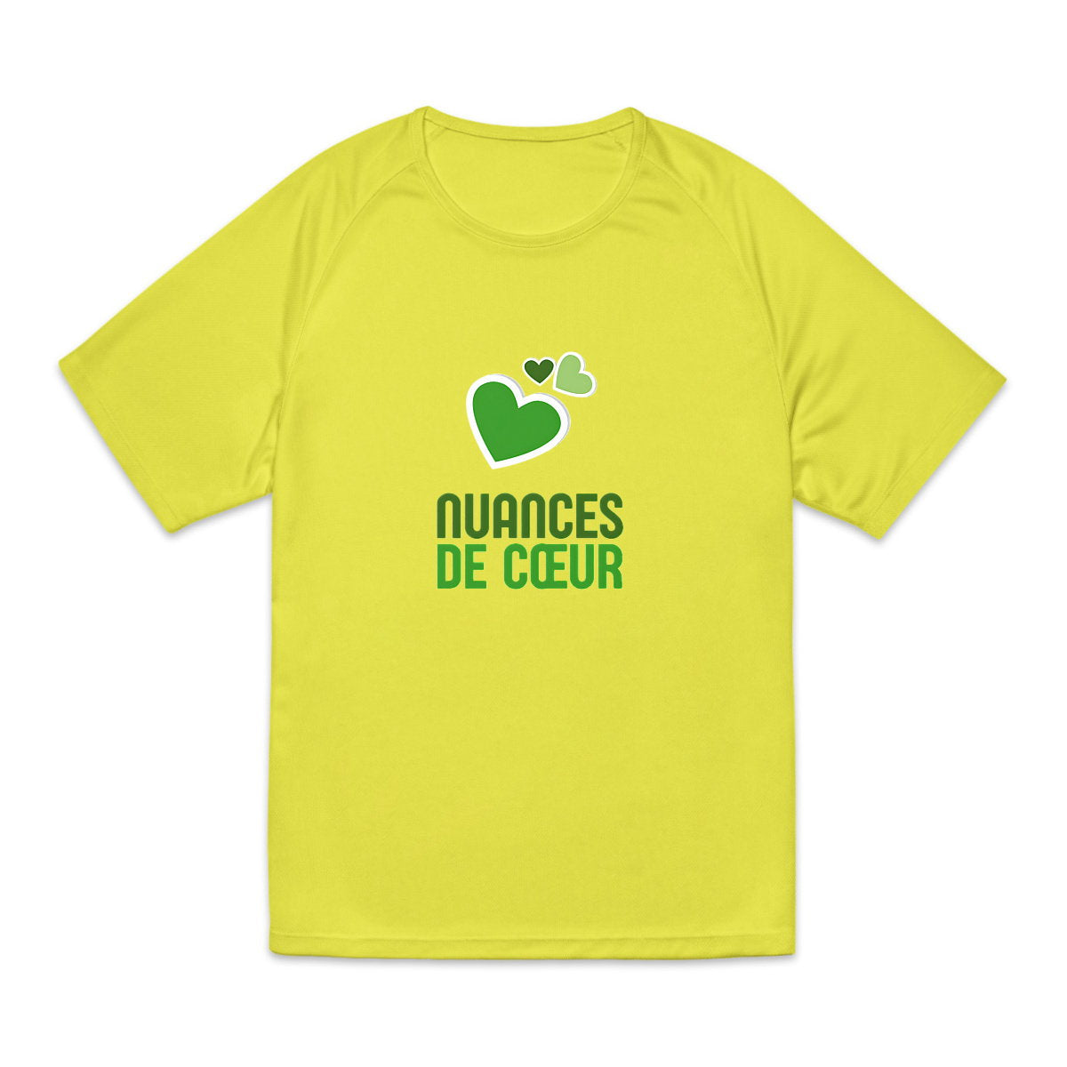 T-shirt de sport recyclé pour homme - Éclats de vert rafraîchissants - face_1