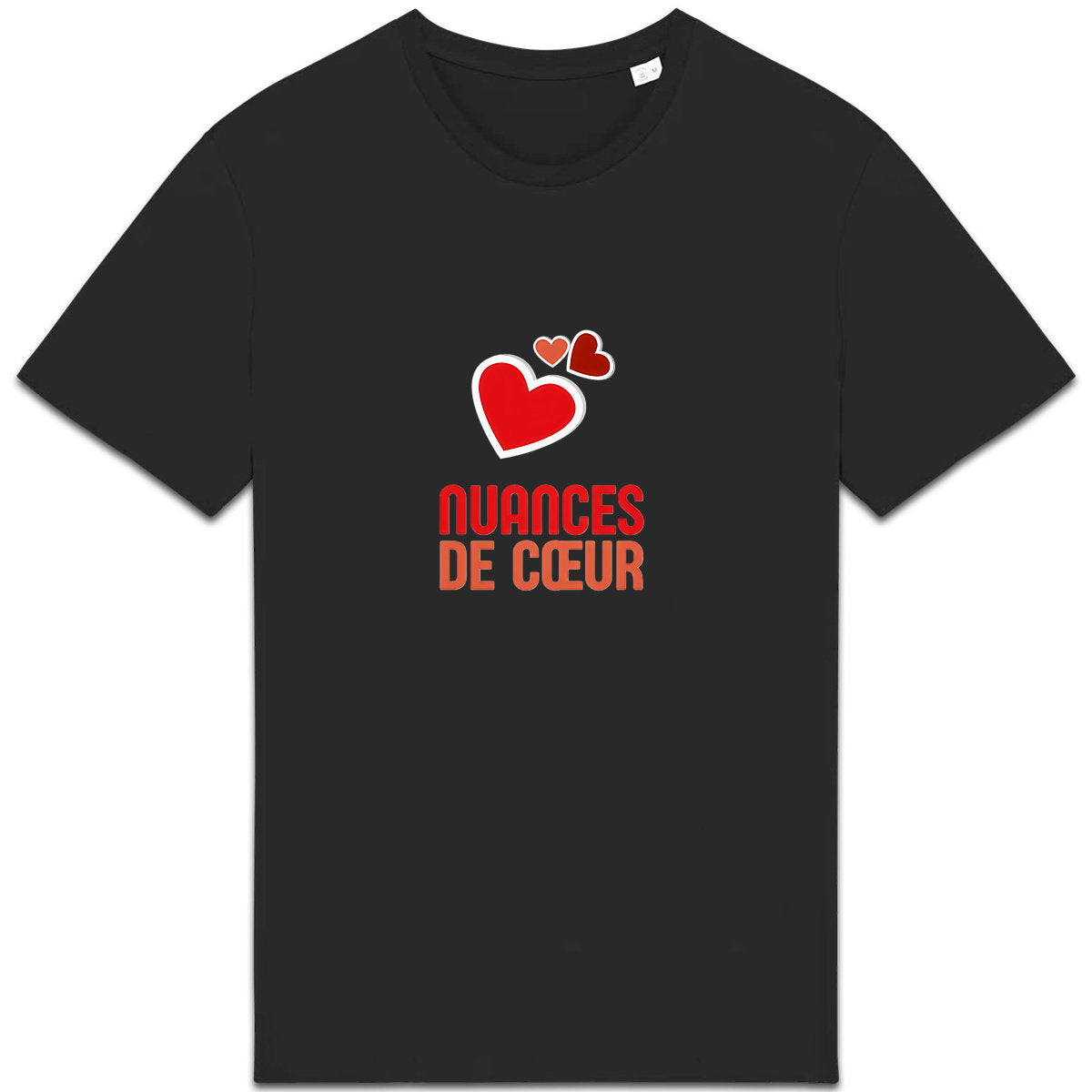 T-shirt Unisexe épais – Célébrez l'amour avec des coeurs rouges - face_1