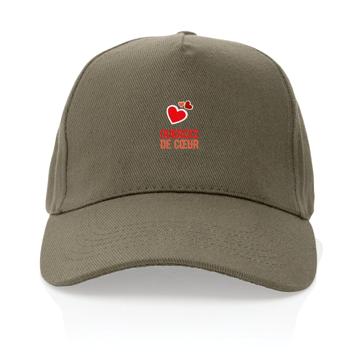 Casquette 100% recyclée - Amour en nuances de coeurs rouges - face_2