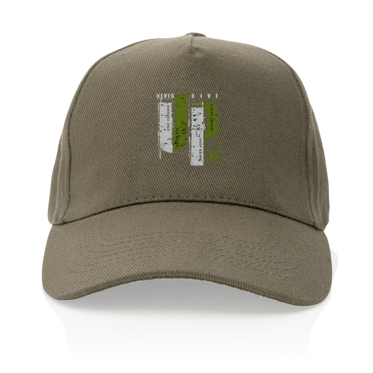 Casquette 100% recyclée : Élégance en gris vert olive - face_2