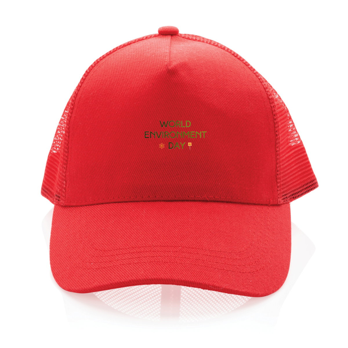 Casquette Trucker 100% recyclée - Célébrez la journée mondiale de l'environnement - face_2