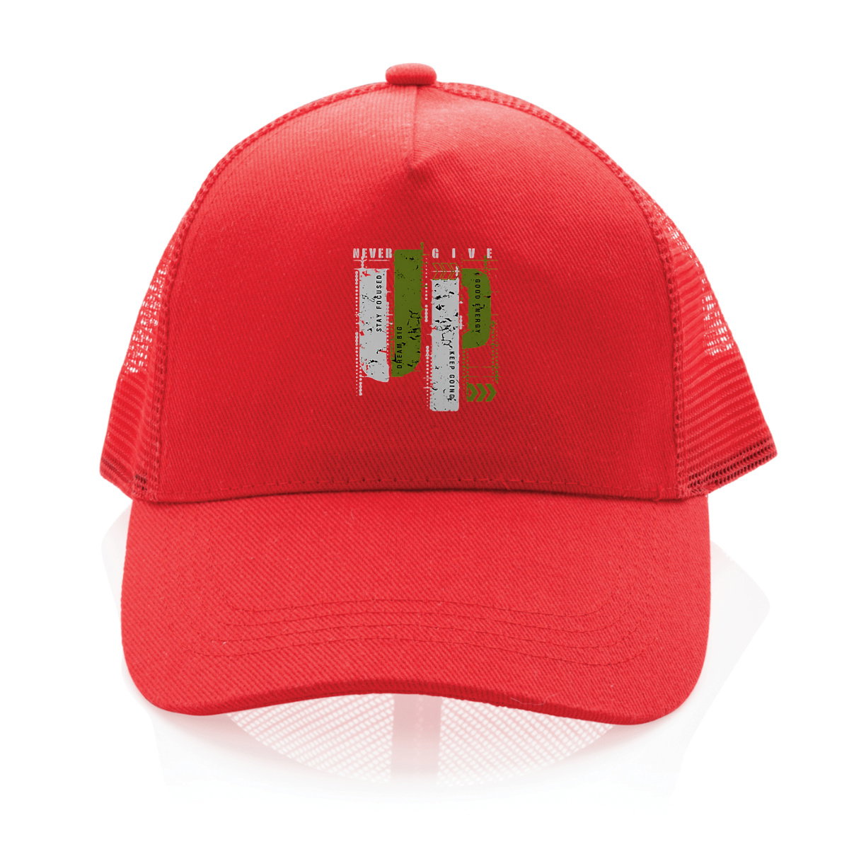 Casquette Trucker 100% recyclée : Élégance en gris et vert olive - face_2