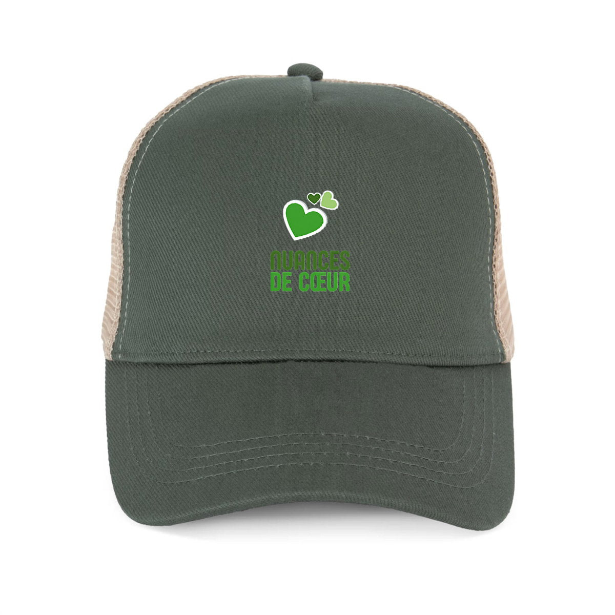 Casquette Trucker écoresponsable : Nuances de Vert Élégantes - face_2