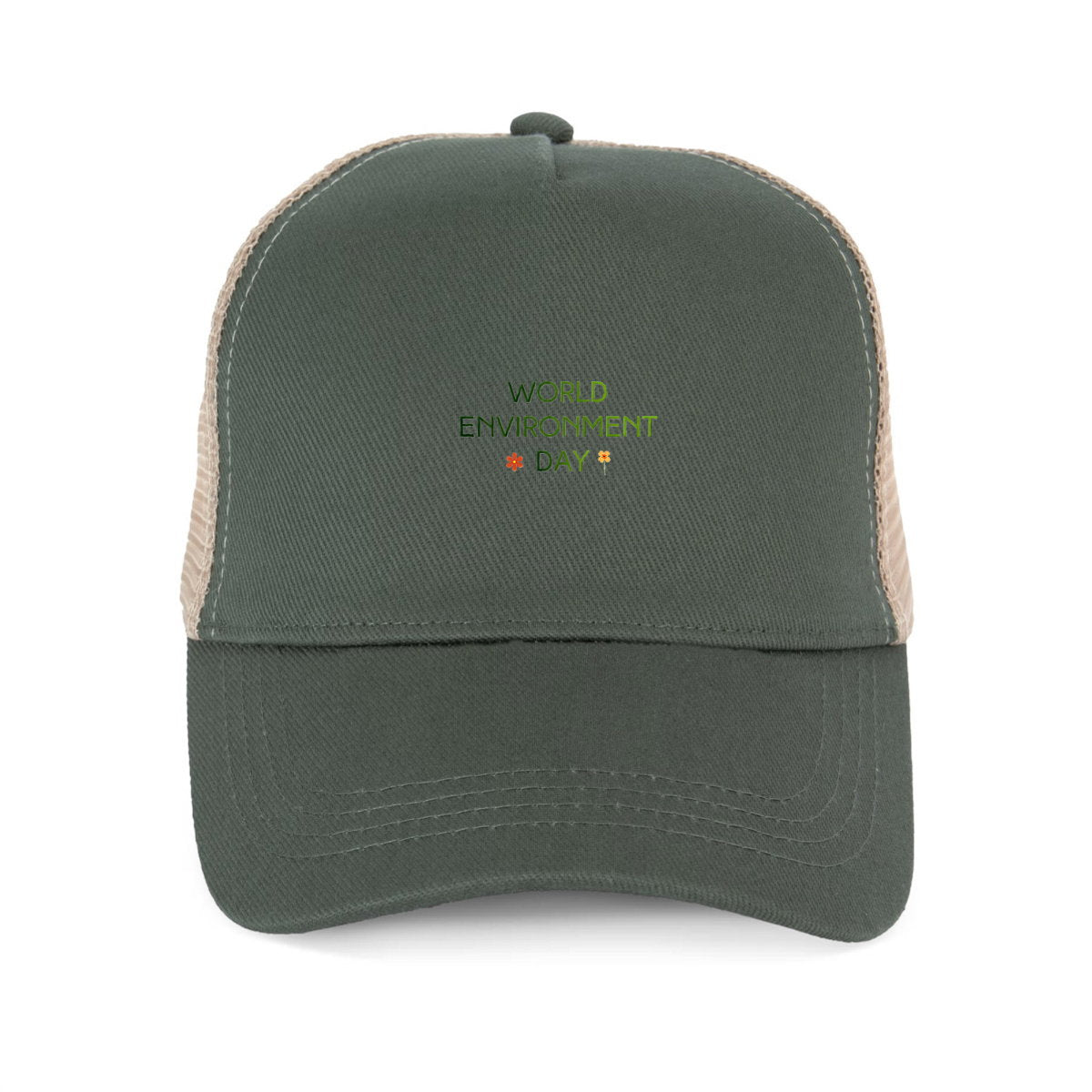 Casquette Trucker écoresponsable : Célébrez la Journée Mondiale de l'Environnement - face_2