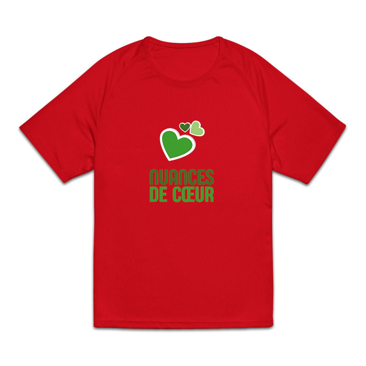 T-shirt de sport recyclé pour homme - Éclats de vert rafraîchissants - face_2