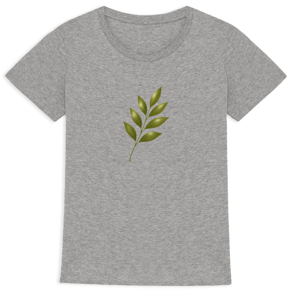 T-shirt Femme Epais : Élégance Naturelle avec Tige et Feuilles - face_2