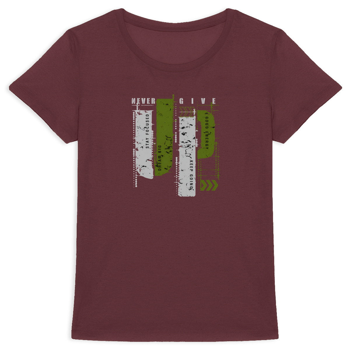 T-shirt Femme Epais : Élégance en Gris et Vert Olive - face_2