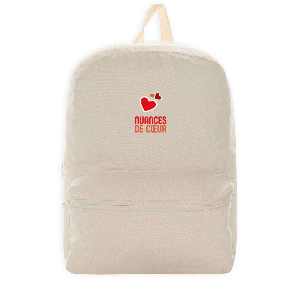 Sac à dos 100 % recyclé - Amour en nuances de coeurs rouges - face_2