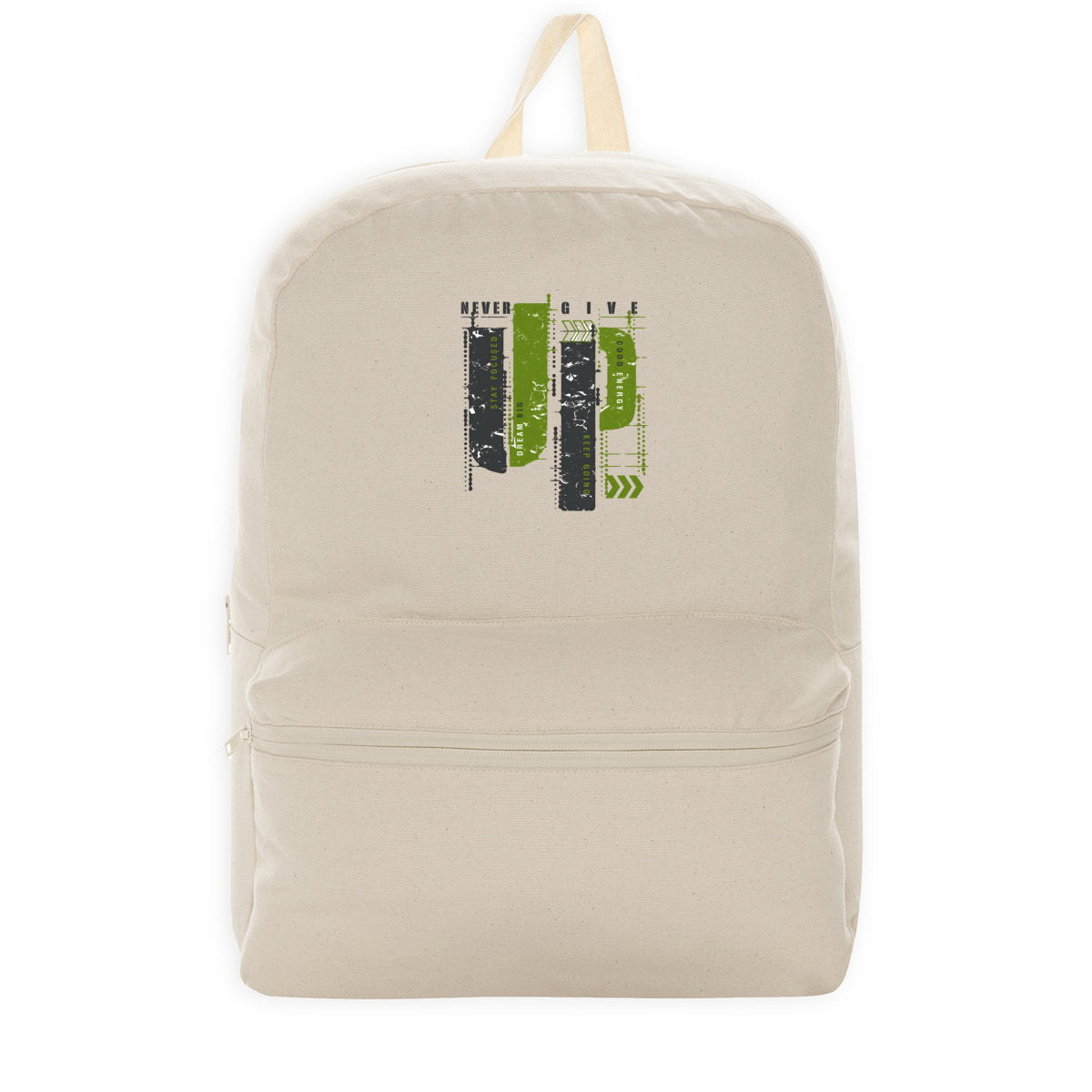 Sac à dos 100 % recyclé - Élégance en gris et vert olive - face_2