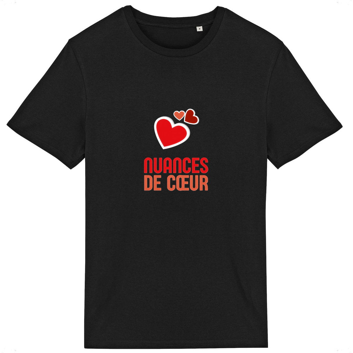 T-shirt unisexe léger - Amour en nuances de coeurs rouges - face_2