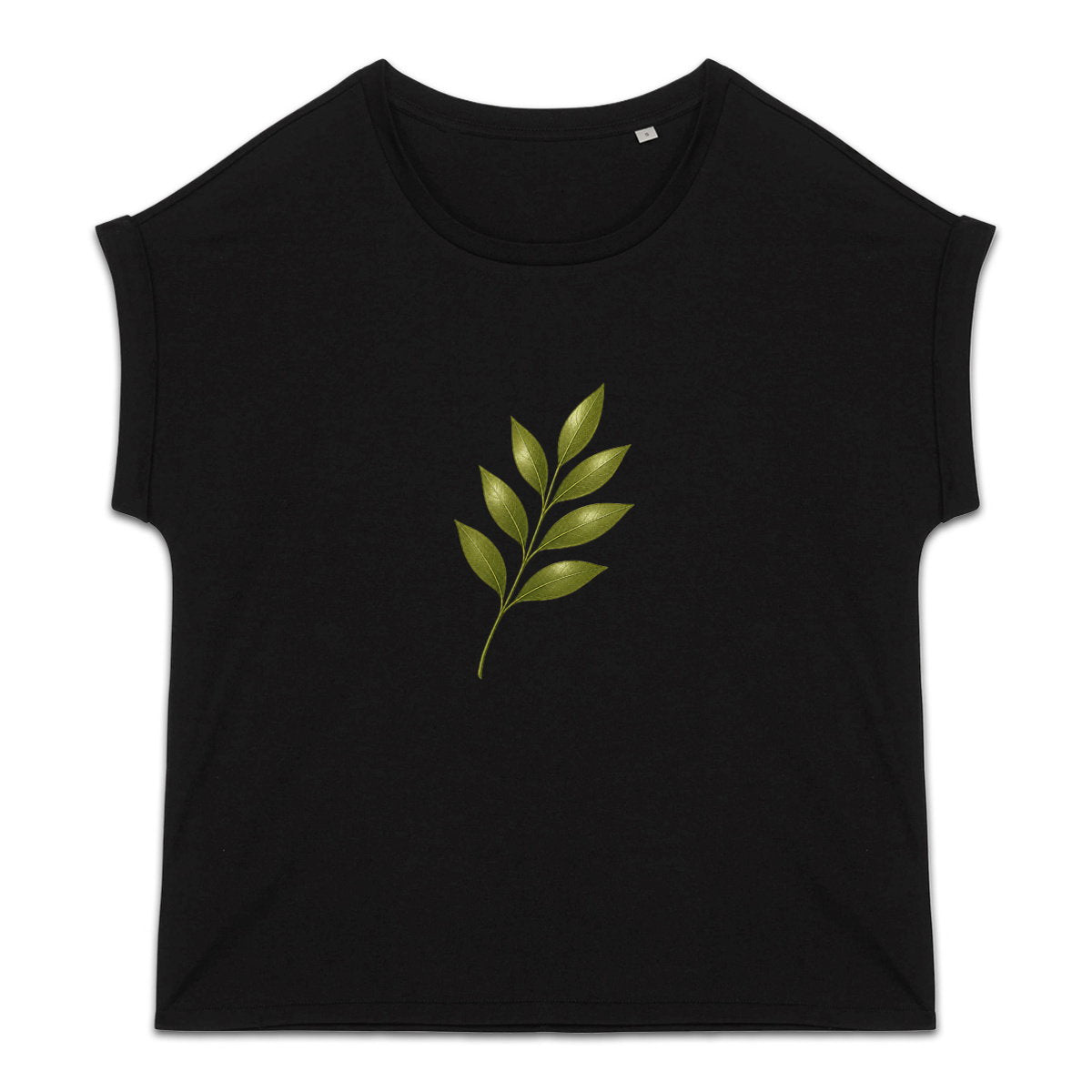 T-shirt femme biologique manches à revers - Évoquez la fragilité de la nature - face_2
