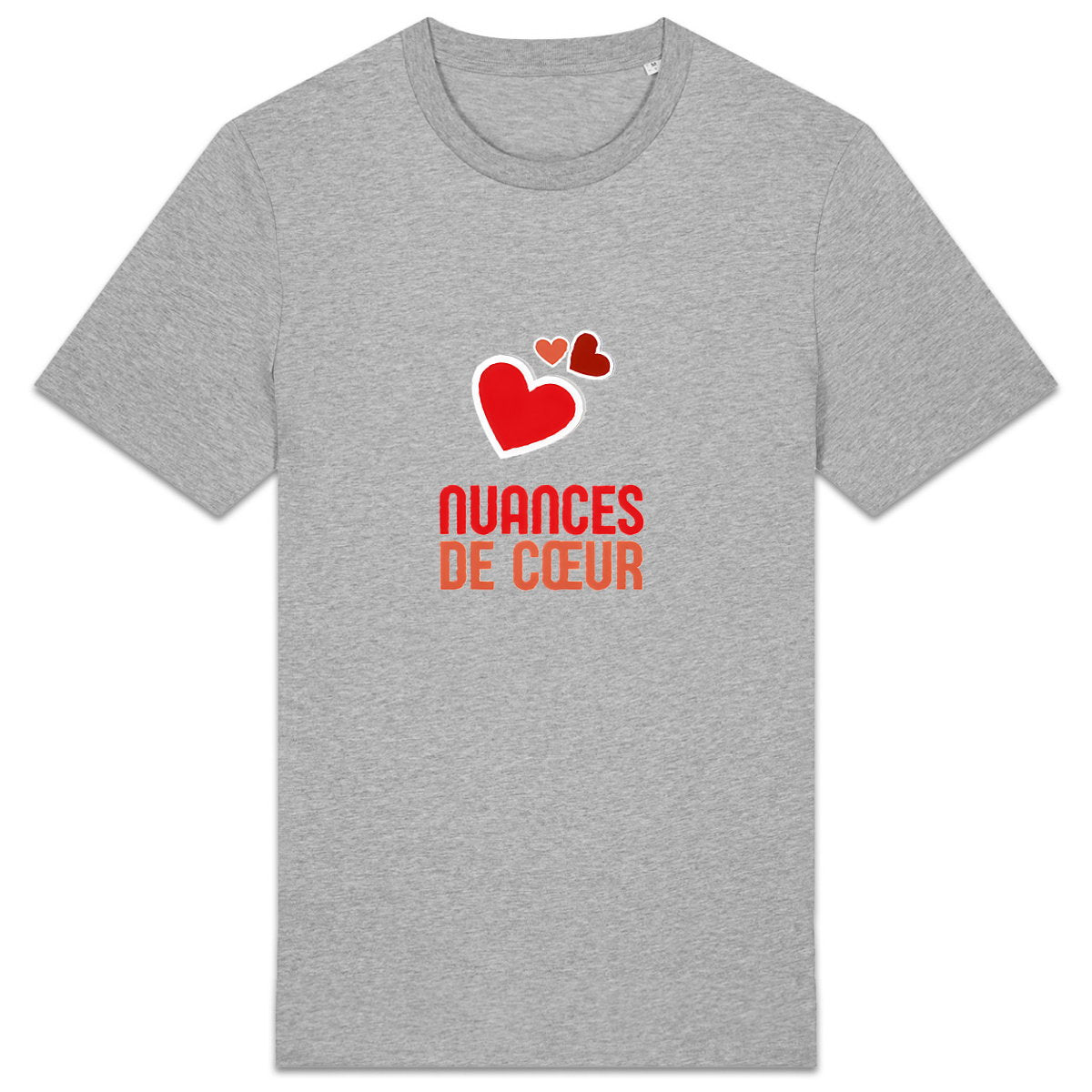 T-shirt Unisexe épais – Célébrez l'amour avec des coeurs rouges - face_2