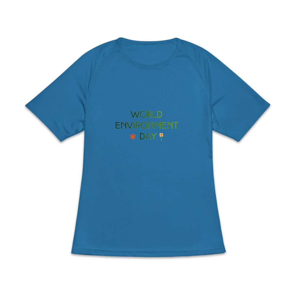 T-shirt de sport recyclé pour femme - Célébrez la Journée Mondiale de l'Environnement - face_2